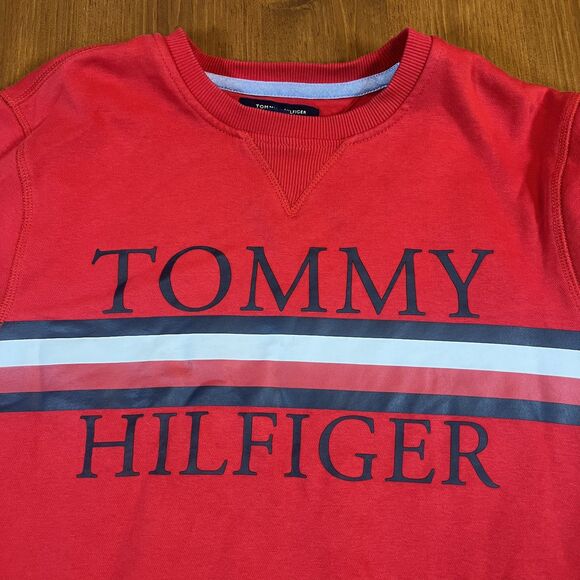 Tommy Hilfiger Sweater Mens Medium Crewneck Pullover‎ Stripe Classic 78J4215 - Picture 2 of 14